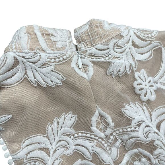 NWT FATE Lace Embroidered Dress White Size Small - Picture 9 of 12